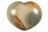 Wide, Polychrome Jasper Heart - Madagascar #246404-1